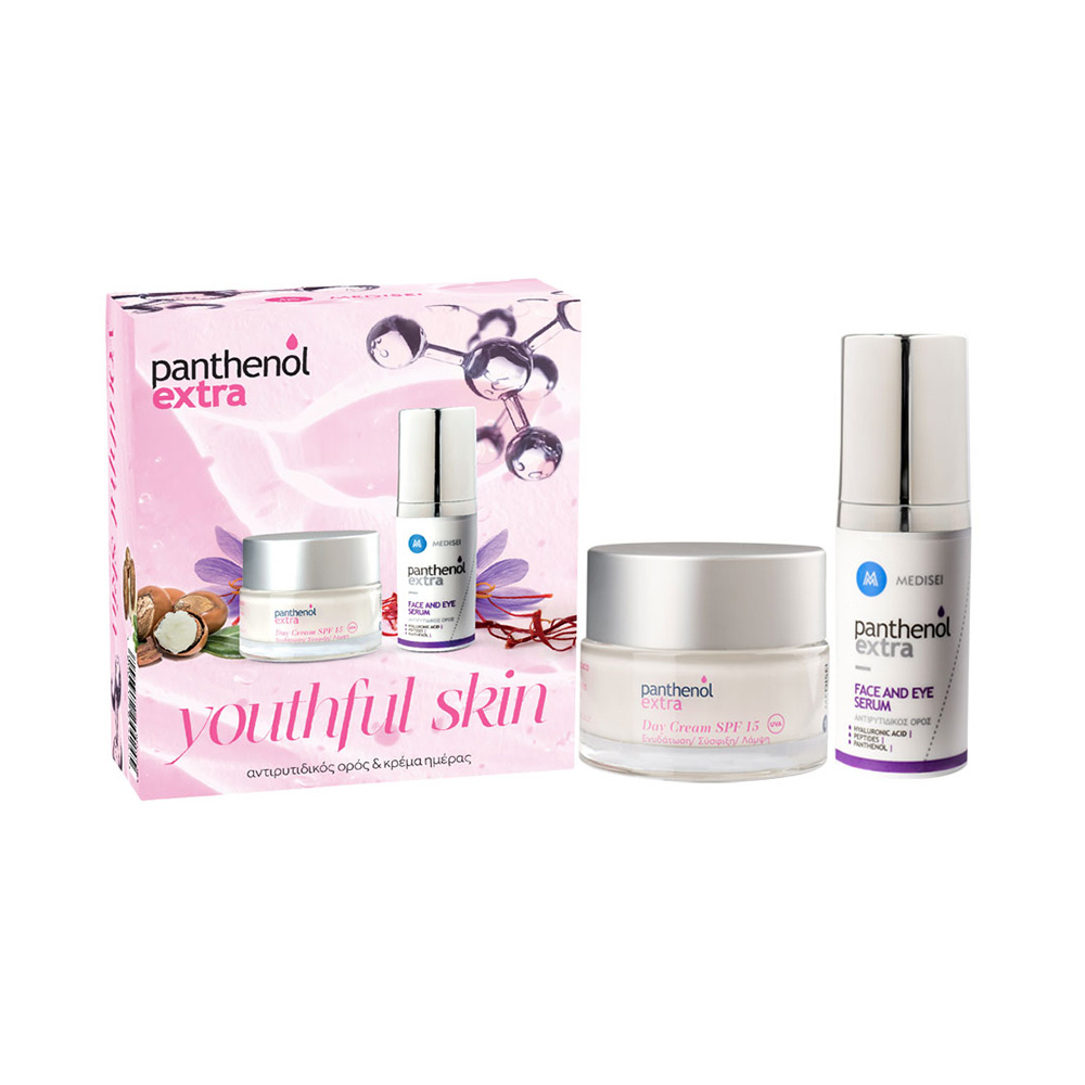 PANTHENOL EXTRA - PROMO PACK YOUTHFUL SKIN Face & Eye Serum - 30ml & Day Cream SPF15 - 50ml